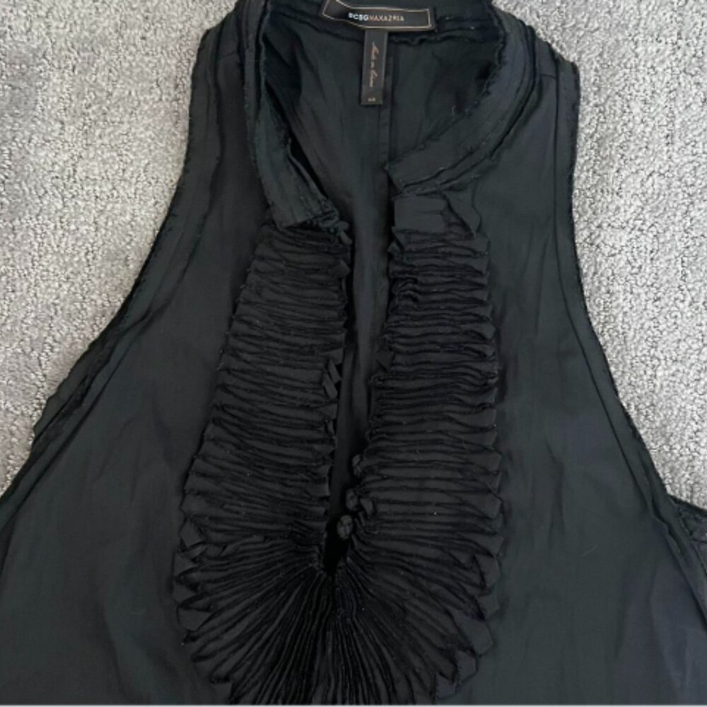 BCBGMaxAzria Vintage Y2K/00s Razorback Dress w/ Pockets, Black - Size XXS
